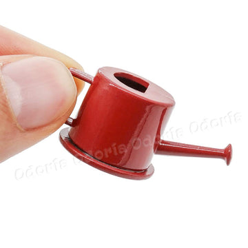 Odoria 1/12 Miniature Watering Can Dollhouse Decoration Accessories, Red