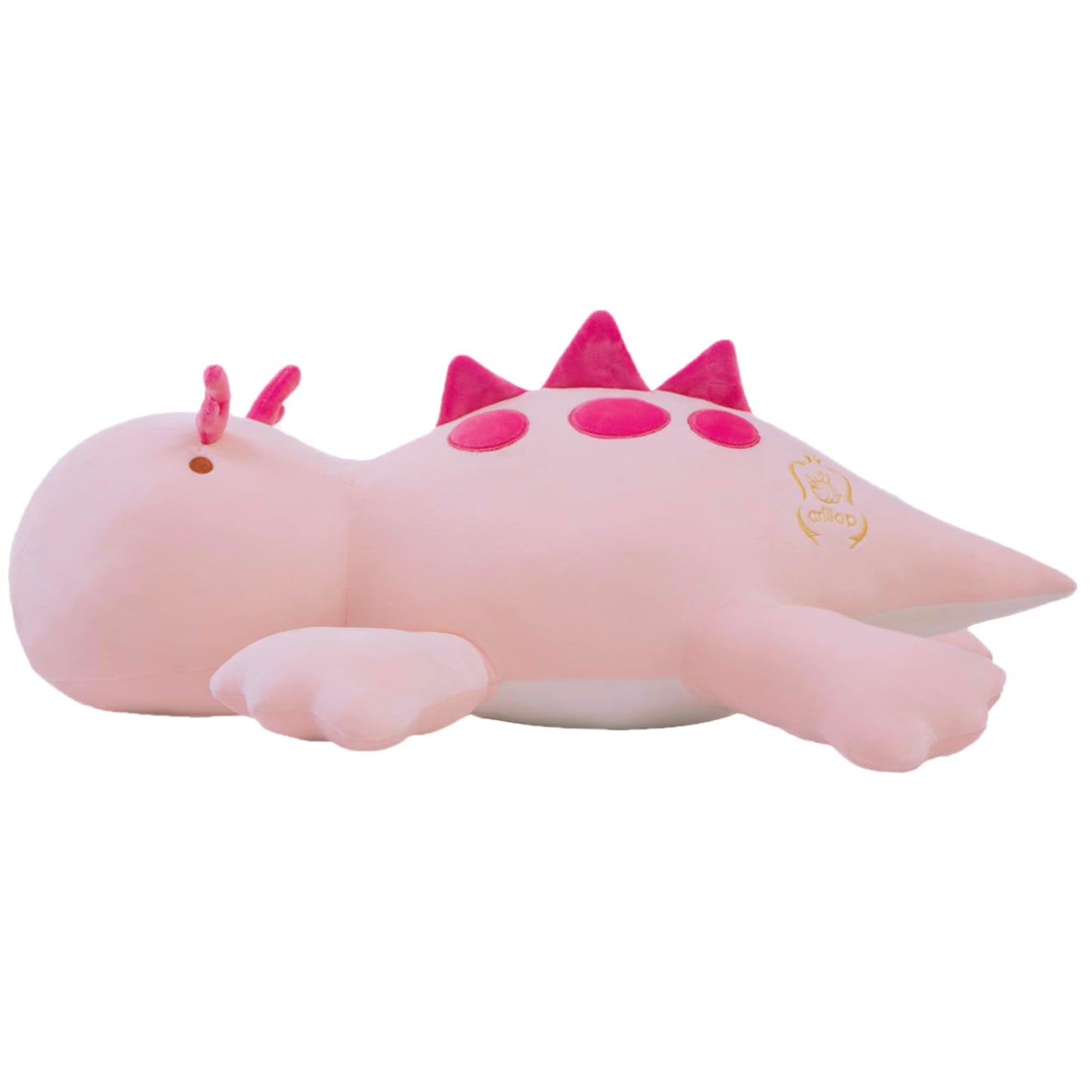 Crillop 4LB Cute Weighted Stuffed Animals Plush - 24 inch Soft Weighted Dinosaur Plush Toy Pillow for Adults and Children (Pink Dinosaur)