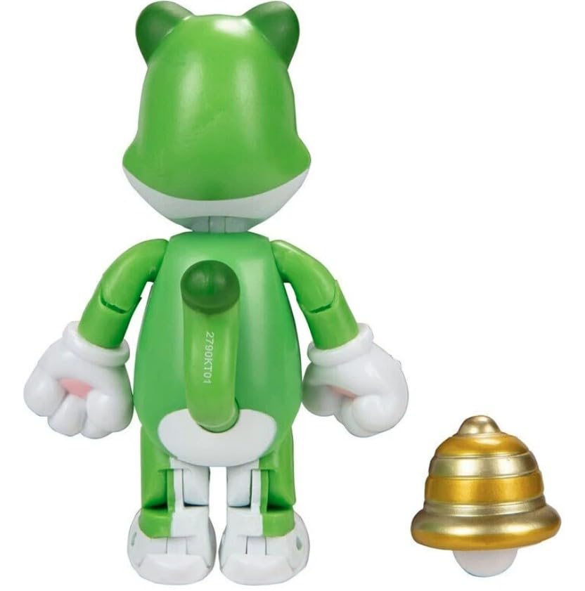 Super Mario Cat Luigi 4 Inch Action Figure with Super Bell
