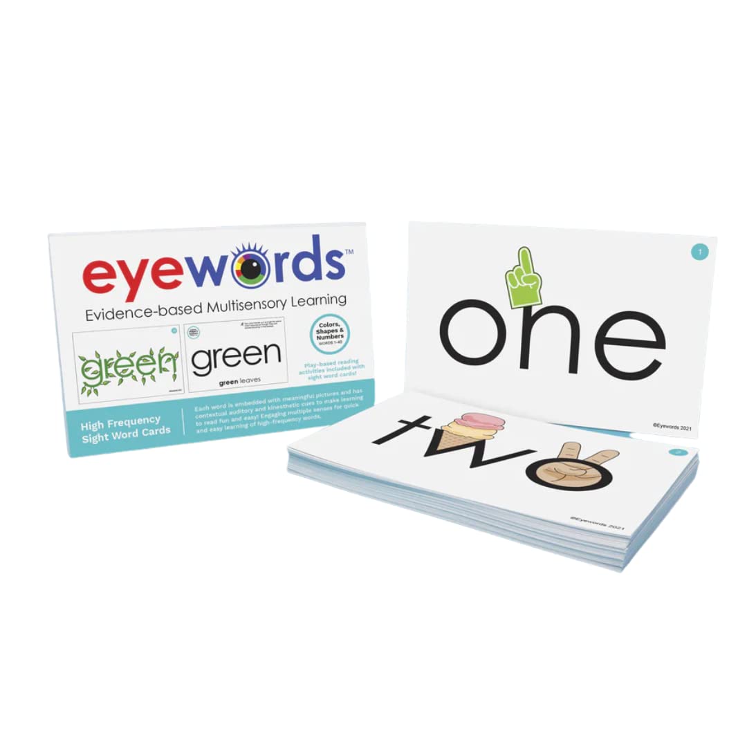 Eyewords Multisensory Colors, Shapes & Numbers Teaching Cards Set 3