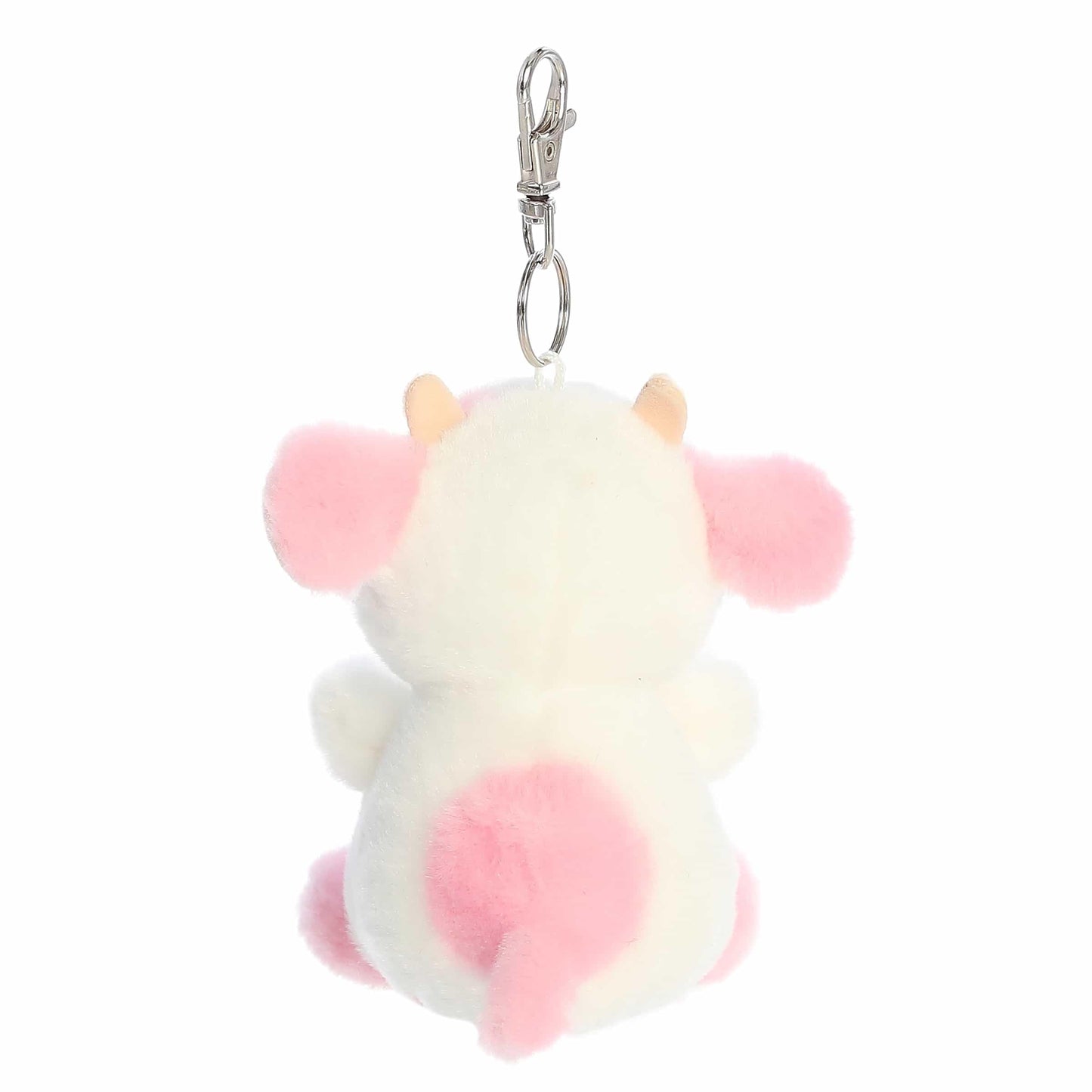Aurora® Adorable Palm Pals™ Belle Strawberry Cow™ Clip-On- Fun Collectible Plush for Kids and Adult Collectors - Perfect for Backpacks and Birthday