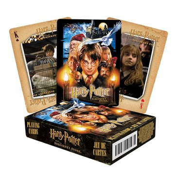 Aquarius Harry Potter Sorcerer's Stone Playing Cards Standard Size - Themed Novelty Deck with 52 Unique Movie Designs - Collectible Merchandise Gift