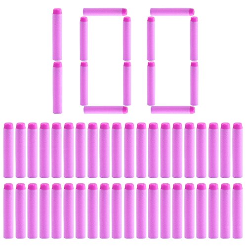 PeleusTech Refill Bullets, 100Pcs Dart Refills for Nerf Rebelle Dart Fire Blaster - Pink