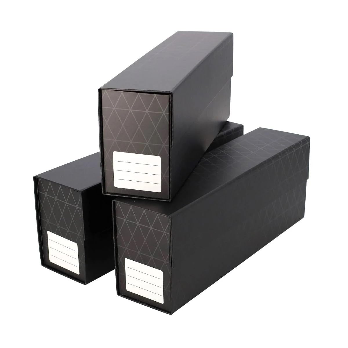 BCW QuickFold Card Boxes for Graded Cards - Black | Magnetic Closure Card Storage Box | Holds 50 Slabs for Graded Cards Each | Compatible with PSA