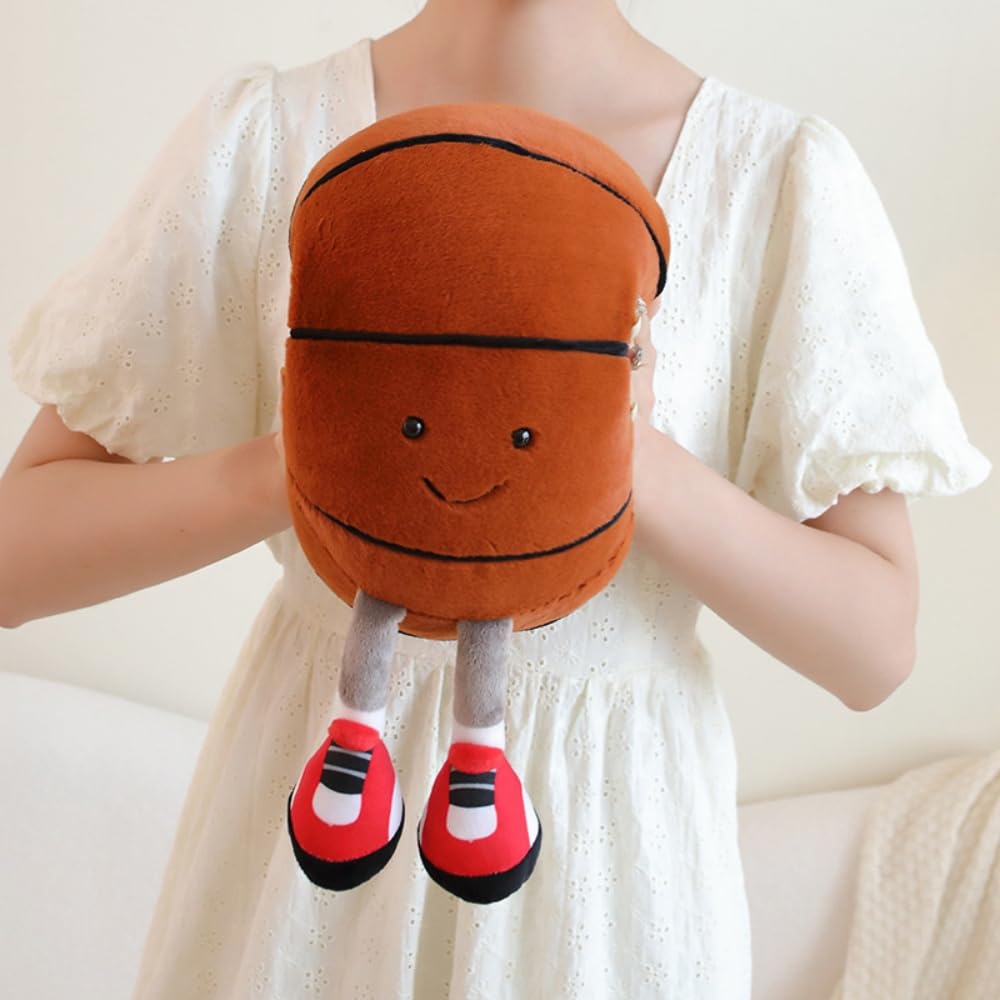 Xshelley12 inch Footbal/Basketball Plush Toys Pillow,Stuffed Sports Balls Plush Toys,Creative Basketball/Football Plush Doll,Spherical Soft