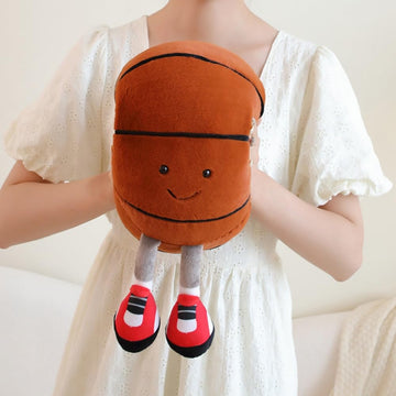 Xshelley12 inch Footbal/Basketball Plush Toys Pillow,Stuffed Sports Balls Plush Toys,Creative Basketball/Football Plush Doll,Spherical Soft