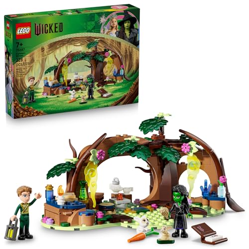 LEGO Wicked Elphaba’s Retreat Building Toy - Elphaba & Fiyero Toy Figures and Playset with Forest Friends - Pretend Play Building Blocks for Kids