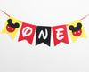 Hongkai Inspired 1st Birthday Banner Decorations, Handmade ONE Banner, Highchair Banner Red Black Yellow Party Decoration baby First Birthday