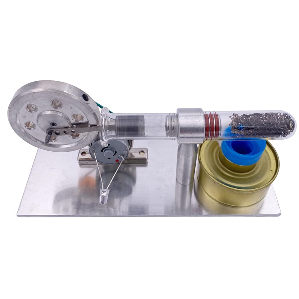 Single Cylinder Sterling Engine Model, Motor Steam Heat Education Physics Science Experiment Model Steam Power Lab Teaching Tool