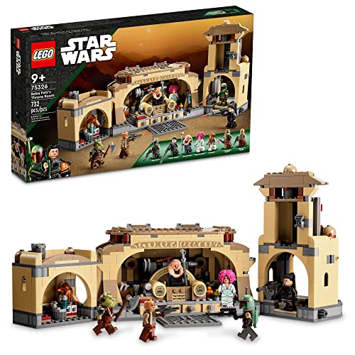 LEGO Star Wars Boba Fett’s Throne Room Building Kit 75326, with Jabba The Hutt Palace and 7 Minifigures, Star Wars Building Set, Great Gift for Star