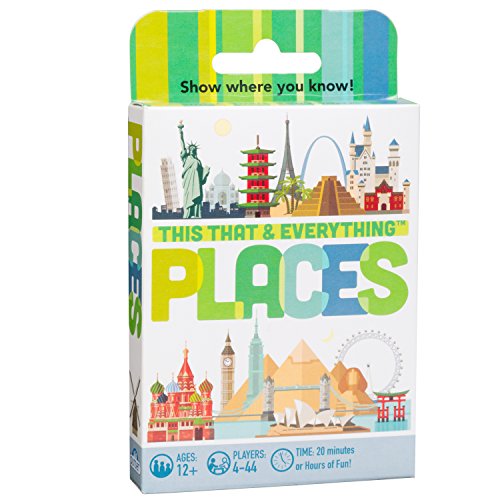 Outset Media This That and Everything: Places - Travel Sized Trivia Party Game for 4 or More Players Ages 12 and up