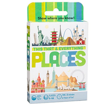 Outset Media This That and Everything: Places - Travel Sized Trivia Party Game for 4 or More Players Ages 12 and up