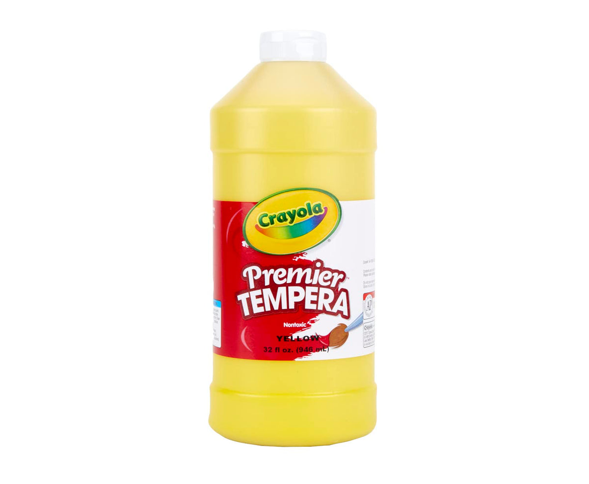 Crayola Tempera Paint, Yellow Kids Paint, 32oz (54-1232-034)