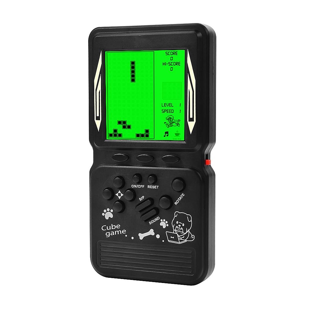 CZT New Retro Block Game Console Green Backlight Large Screen More Convenient for Playing Games Classic Nostalgia Puzzle Built-in 999 in 1 Brick Game