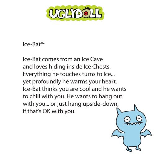 GUND Ugly Doll Classic Plush Doll, Icebat