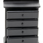 Dollhouse Miniature Black Chest with Four Drawers