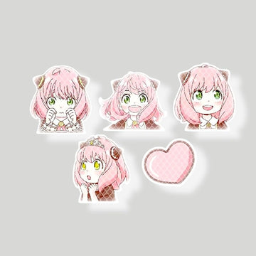 Anya Sticker High Reflective Anya Vinyl Sticker Kawaii Car Decals Cute Waterproof Vinyl Anime Car Decor, Night Glow Safety Sticker Diamond Grade High