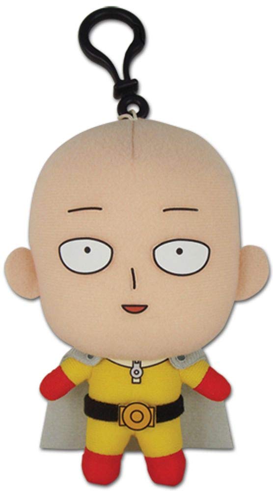 Great Eastern Entertainment One Punch Man - Saitama Mini Plush w/Spring Hook 5"