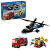 LEGO City Helicopter, Fire Truck & Submarine Remix Kids Toy - 3 Building Toys in 1 for Boys and Girls, Ages 7+ - Gift Idea for Birthdays - with 3
