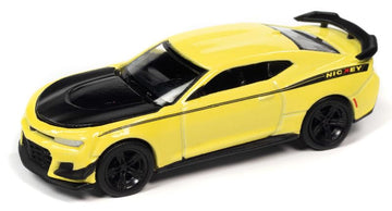 2019 Chevy Camaro Nickey ZL1 1LE Shock Yellow with Matt Black Hood and Stripes Modern Muscle Limited Edition to 14670 Pieces Worldwide 1/64 Diecast