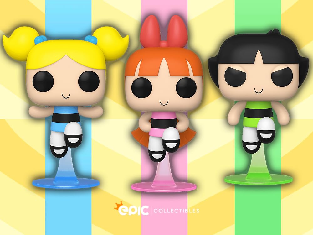 Funko Pop! Powerpuff Girls - Set of 3 - Bubbles, Blossom and Buttercup Vinyl Figures Bundled with Box Protector