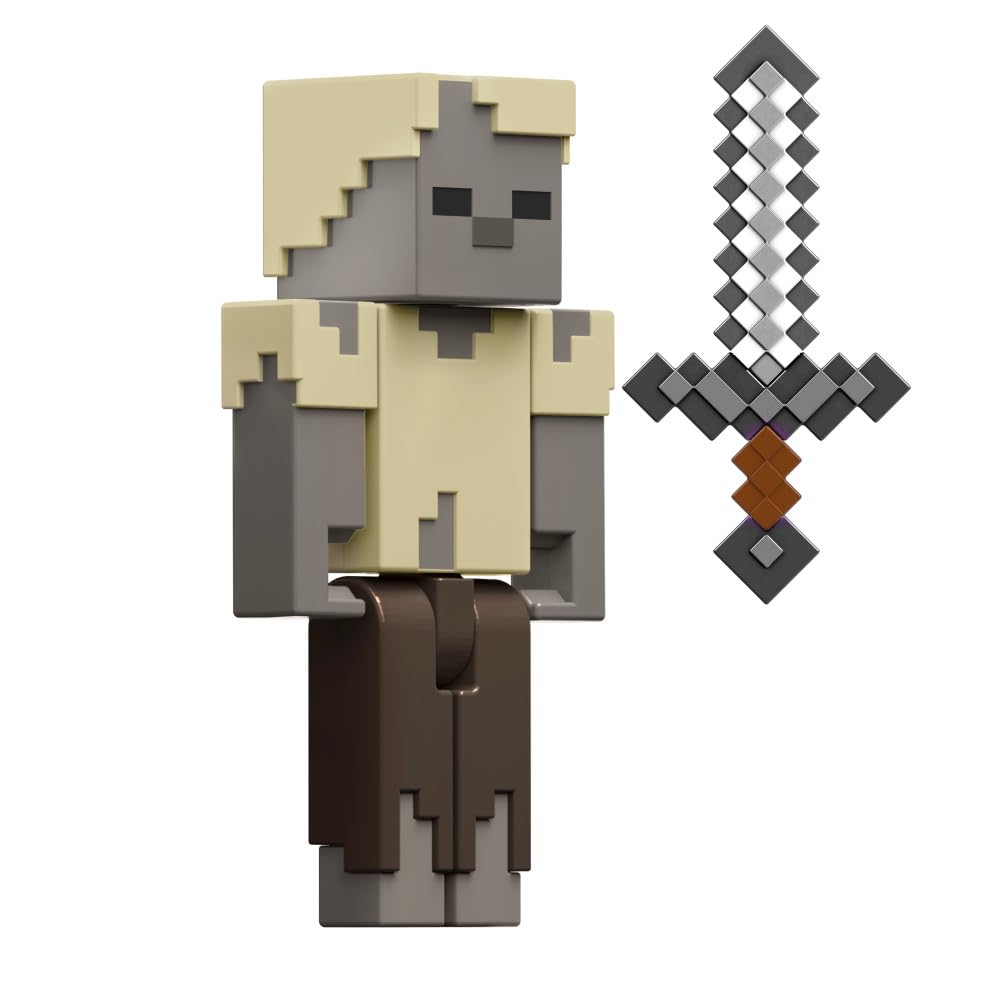 Mattel Minecraft Vanilla 3.25" Husk Action Figure for Kids Ages 6 and Up