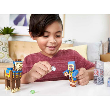 Minecraft Wandering Trader and Llama Deluxe Figure 2-Pack