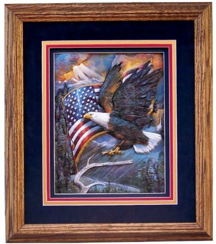 American Pride - Eagle and Flag - Paper Tole 3D Decoupage Craft Kit Size 8x10 inches 18988 (The Additional Pictures Show Examples of This Craft Kit