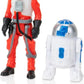 Star Wars Micro Galaxy Squadron T-70 X-wing Starfighter - 5-Inch Vehicle with Fold Out Wings, Droid Socket, and Two 1-Inch Micro Figure Accessories