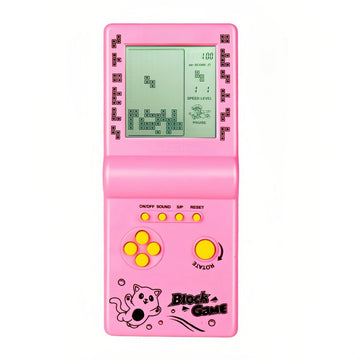 CZT Nostalgic Cube Game Console Big Screen Built-in Retro 999 in 3 Block Game Indoor/Outdoor Handheld Console Portable Electronic Brick Games
