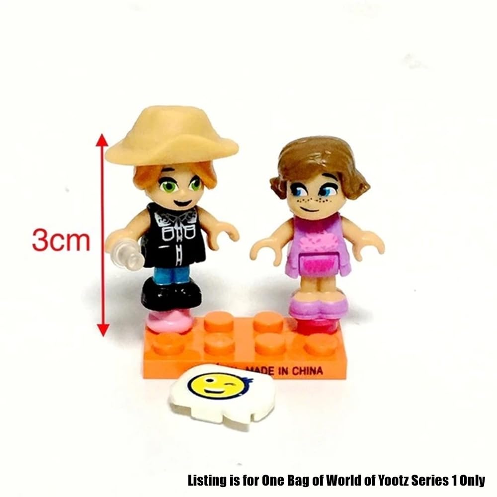 Mini Collectible Figure Set Inspired by World of Yootz! ~ Unopened Blind Bag ~ Each Bag Contains 2 Figures ~ Most Bags Contain 2 Figures, 1 Block and
