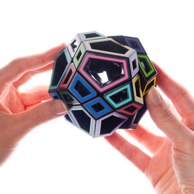 Meffert's Hollow Skewb Ultimate - The Original Transparent 12-Faced Brainteaser Puzzle from Recent Toys - Travel-Friendly Fun for Ages 9-Adult