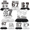 Musaeva 6 7 Birthday Decorations - 9 Pcs 6 7 Birthday Theme Party Honeycomb Centerpieces Decorations, Black 67 Meme Party Supplies for Teens Adults