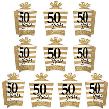 Big Dot of Happiness We Still Do - 50th Wedding Anniversary - Table Decorations - Anniversary Party Fold and Flare Centerpieces - 10 Count