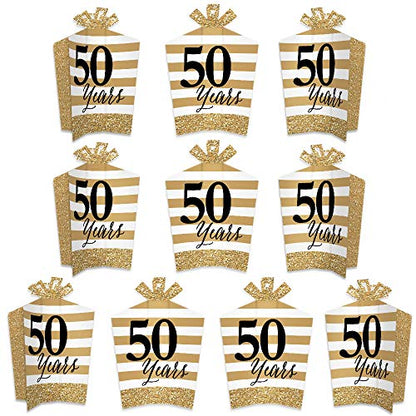 Big Dot of Happiness We Still Do - 50th Wedding Anniversary - Table Decorations - Anniversary Party Fold and Flare Centerpieces - 10 Count