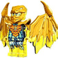 LEGO Ninjago Crystalized: Jay Golden Dragon Minifigure with Nunchucks of Lightning