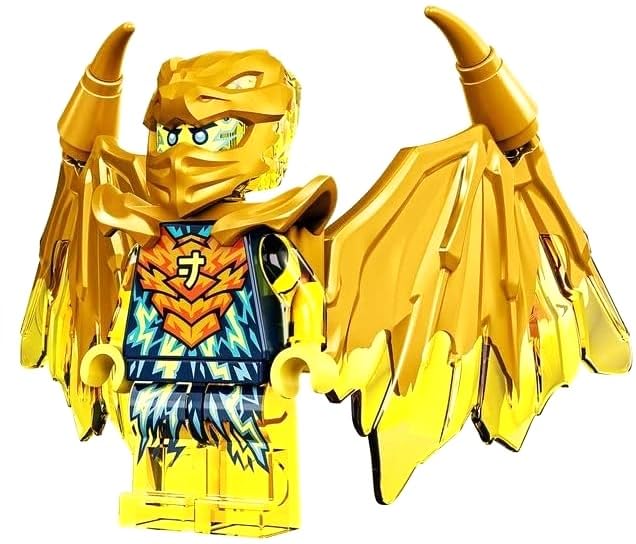 LEGO Ninjago Crystalized: Jay Golden Dragon Minifigure with Nunchucks of Lightning