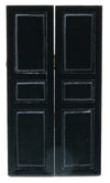 Classics by Handley Dollhouse Miniature 3-Panel Black Shutters, 2 Pack