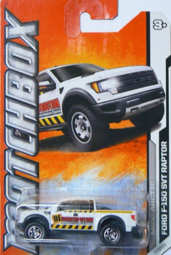 Matchbox MBX Arctic Ford F-150 F150 SVT Raptor Truck White DE Construction