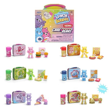 Jada Lunch Buddies - Collectible Thermos Lunch Box with Thermos Bottle, Figure & Food Accessories - 2-Inch Care Bears Toy - Care Bears & Friends -