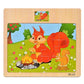 CCLIFE Wooden Jigsaw Puzzles Set for Kids 2-5 Years 12 Piece Colorful Wooden Educational Animal Puzzles (4 Puzzles)