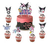 25PCS kuromi and melody Cake Toppers Cupcake Toppers Cake Decorations,kuromi and melody Birthday Party Supplies Decorations (25pcs)