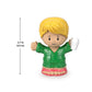 Fisher-Price Little-People Figure - HCG95 ~ Coffee Shop Customer with Long Blonde Ponytail, Dressed in Green and Holding Coffee Cup ~ Works Great with