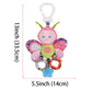 D-KINGCHY Baby Car Seat Stroller Plush Hanging Rattle Toys Newborn Crib Bed Around Toy with Teether Rattle Sound for 0-3 Years Old (Butterfly)