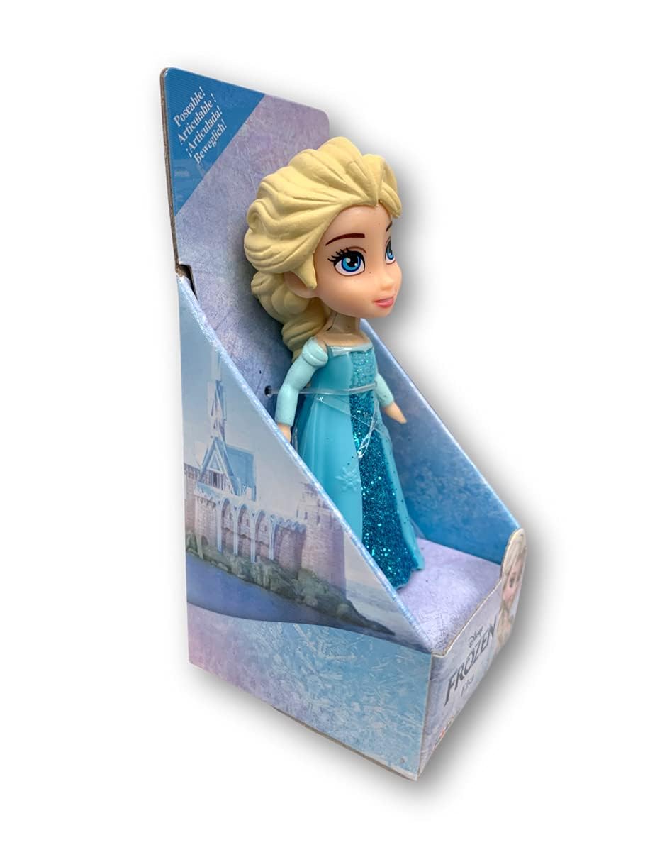 Amarina Packed in Clear Box for Gift Frozen Mini Poseable 3.5'' Doll Choose from All 14 Style Frozen Characters (ELSA Aqua)