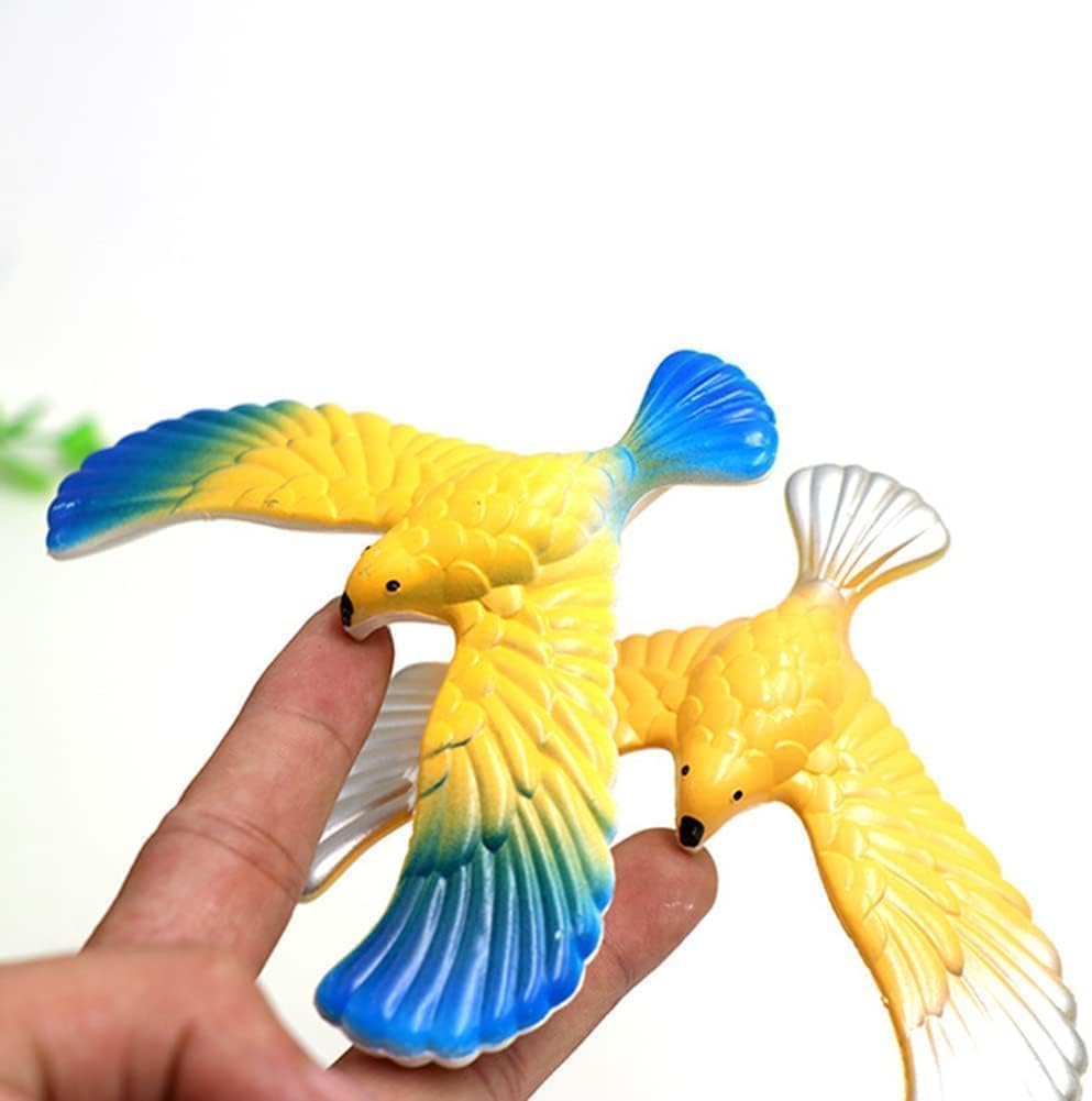 2Pcs Balance Bird with Clear Triangle Stand, Educational Physics Gravity Demonstration, Science Kit