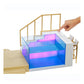 Rainbow High Color Change Playset: 7-in-1 Light-Up Multicolor Changing Pool, Adjustable Umbrella, and Pool Accessories. Fits 7 Fashion Dolls, Toy Gift