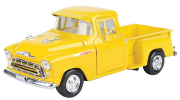 1957 3100 Stepside Pickup Truck Yellow Timeless Legends Series 1/24 Diecast Model Car by Motormax 79381y