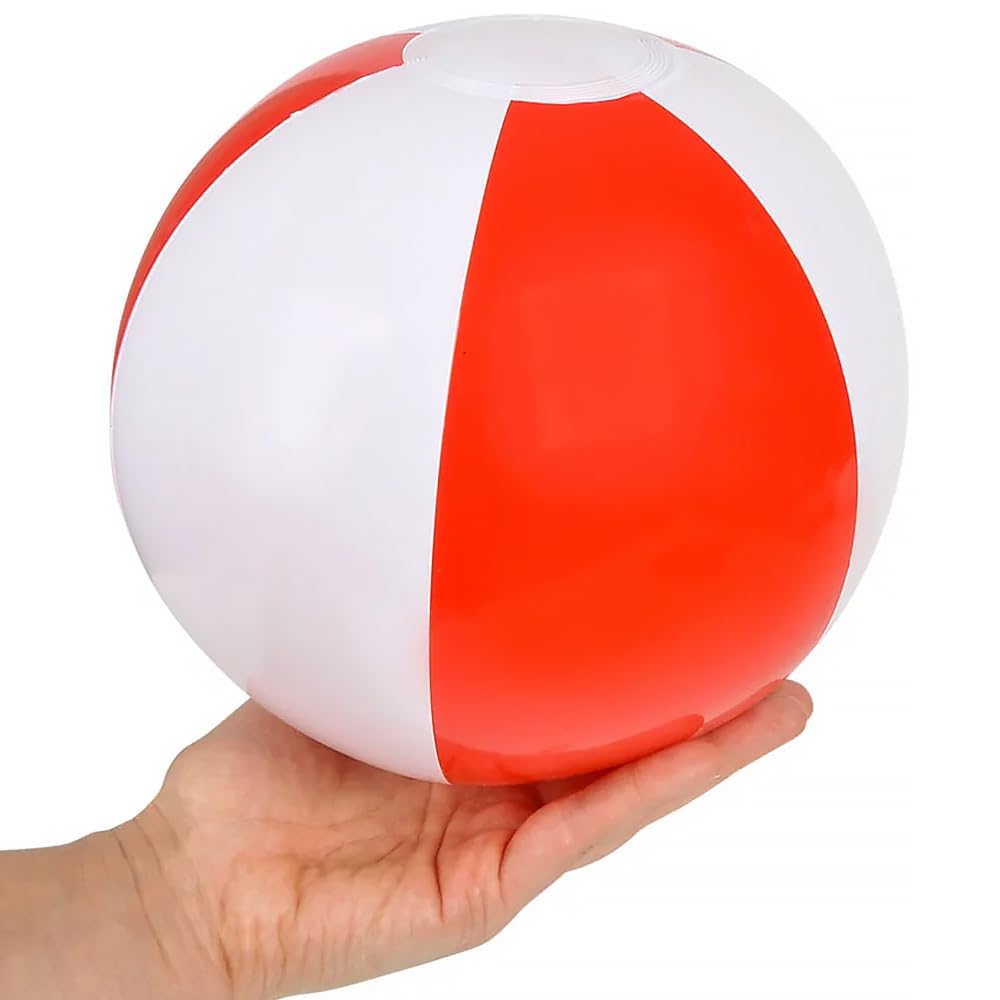 Rhode Island Novelty 12" Red & White Beach Ball (12 Piece Per Order)