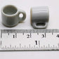 10 White Gray Coffee Mug Tea Cup Appro Size 1.2 Cm Decorative Accents - Small Display Pieces for Home Décor & Craft Styling